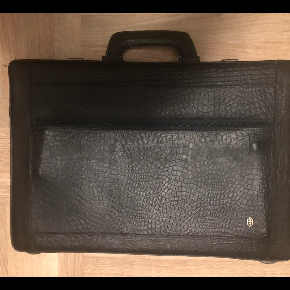 Cold War Era CZECHOSLOVAKIAN Black Briefcase / Black